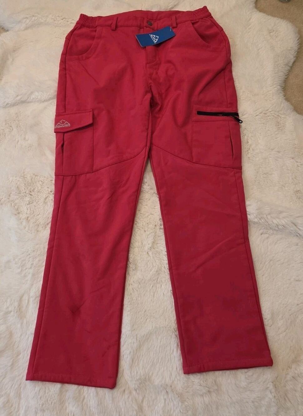 NWT Outdoor Sports Women's Cargo Hiking Pants Pink Windproof Tech Size...